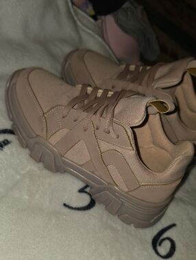 ASOS Chunky Trainers in Dusty Pink